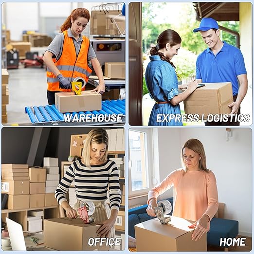 36 Rolls Clear Packaging Tape with Dispenser, 1.88" X 60 yd Shipping Tape Bulk, Total 2160 Yards, 2.7 mil, 3" Core, Heavy Duty Packing Tape Refills for Moving Boxes, Package, Mailing-DeskLoop Office