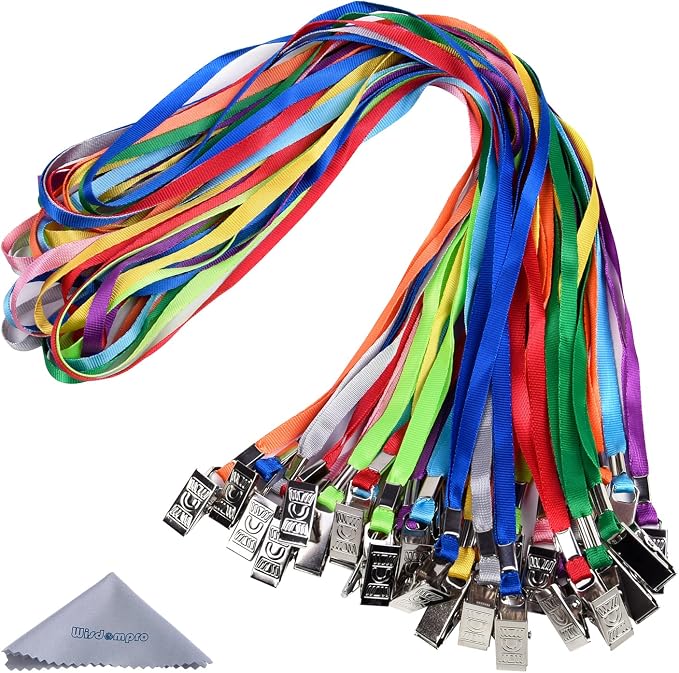 Wisdompro Lanyard with Bulldog Clip, 30 Pack of 17 inch Flat Nylon Neck Lanyard - Image 8