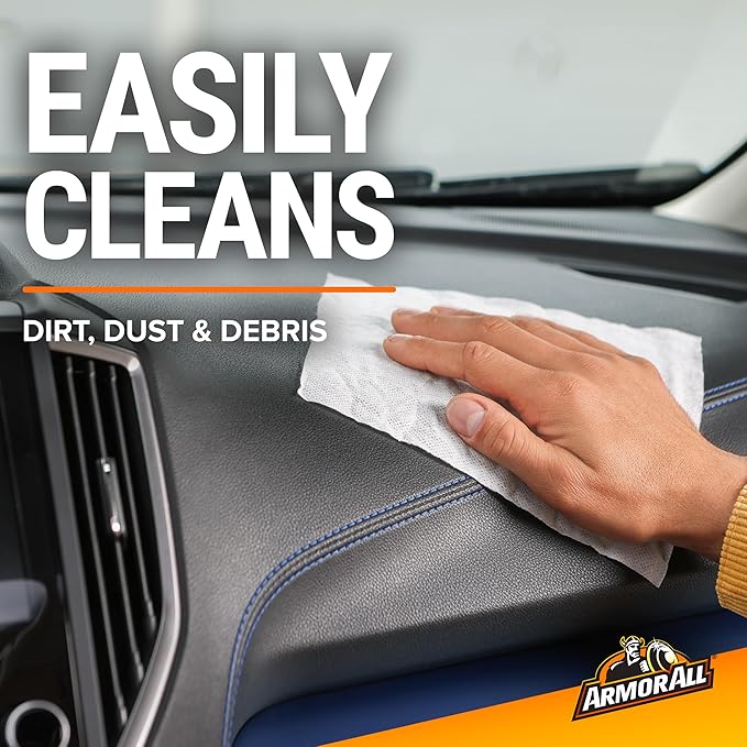 Armor All Car Interior Protectant Wipes, 90 Count Canister, UV Protectant for Vinyl, Rubber, Plastic, Trim and Dashboards-DeskLoop Office