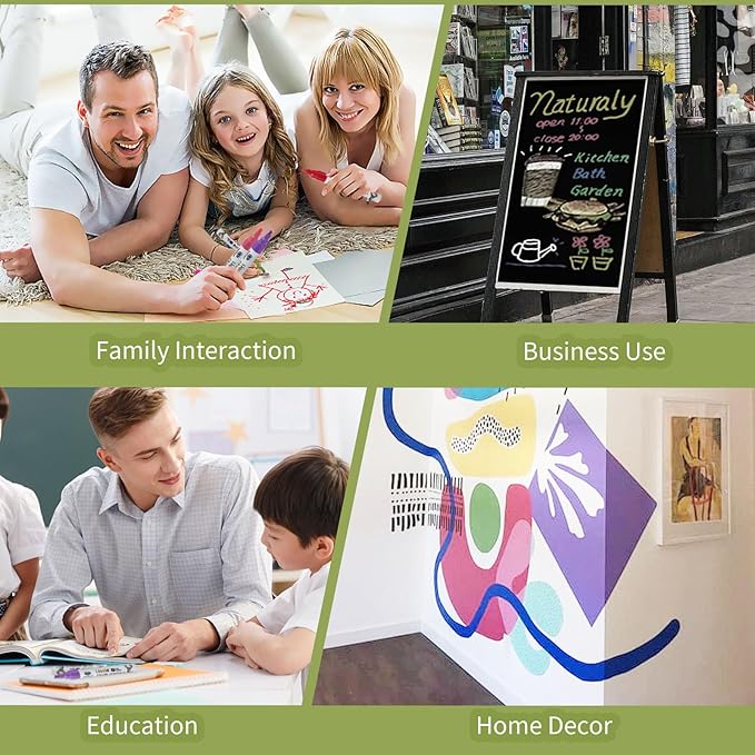 Chalk Markers for Blackboard 8 Macaron Colors, 6mm Reversible Bullet & Chisel Tips, Chalk Pens Wet & Dry Erasable Markers for Whiteboard, Chalkboard, Calendar, Windows, Glass, Signs-DeskLoop Office