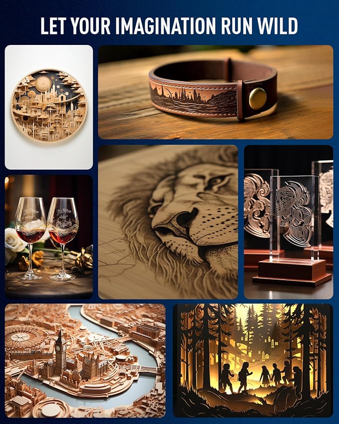 OMTech 100W CO2 Laser Engraver with LightBurn & Water Chiller, 20"x28" Laser Engraving Cutting Machine with 4 Way Pass Through Air Assist Wheels, Industrial Laser Cutter-DeskLoop Office