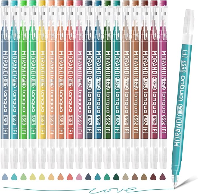 Gel Pens For Coloring, 18 Pack Colored Pens for Black Paper & White Paper, 0.6MM Fine Point Pens for Coloring, Writing, Drawing, Journaling, Note Taking, School, Office, Home-DeskLoop Office