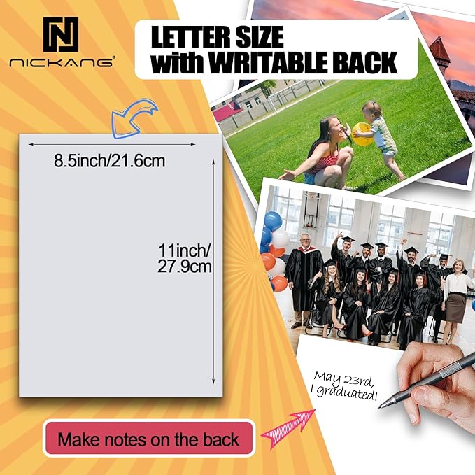 Photo Paper, Glossy Photo Paper 8.5x11, 53 LB/200 gsm, Letter Size, 100 Sheets Bulk, Photo Printer Paper, Picture Paper for Inkjet Printer-DeskLoop Office