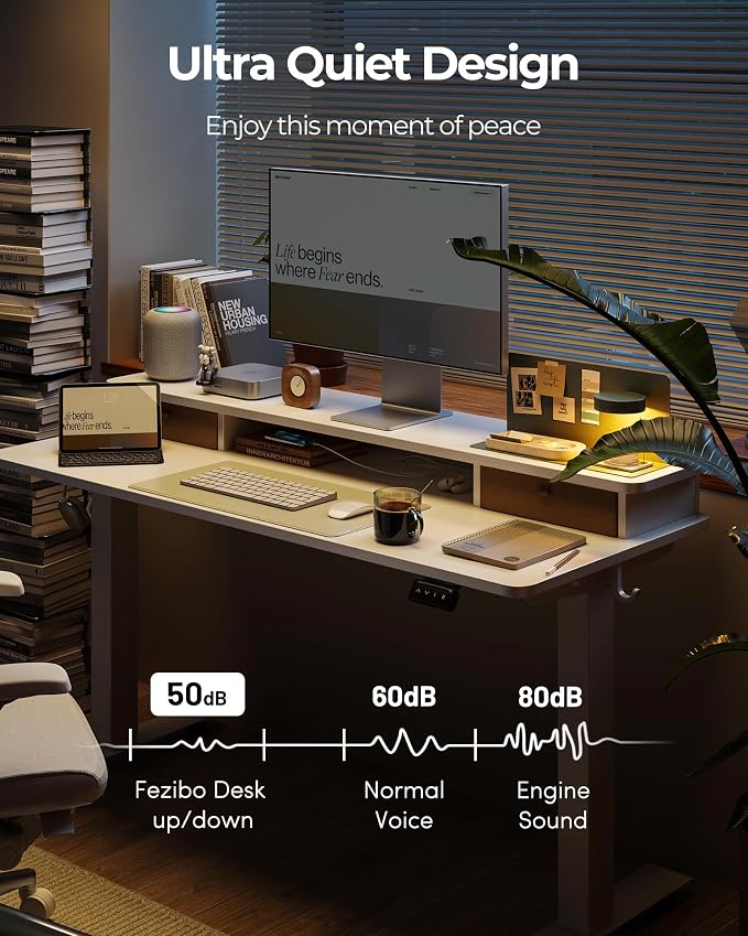FEZIBO 60 x 24 Inch Height Adjustable Electric Standing Desk - Image 9