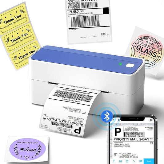 Phomemo Thermal Label Printer, 4X6 Shipping Labels Printer for Small Business, Wireless Label Printers for Package for Phone & Pad & PC, Used for Ebay, UPS, Shopify, TikTok, USPS, FedEx, DHL, Temu-DeskLoop Office