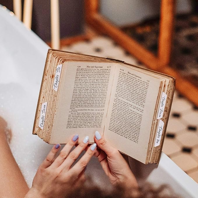 Zonon 400 Pieces Tabs 2 Inch Sticky Index Tabs, Writable and Repositionable File Labels Flags White Page Pop up Markers Labels for Reading Notes, Books and Classify Files-DeskLoop Office