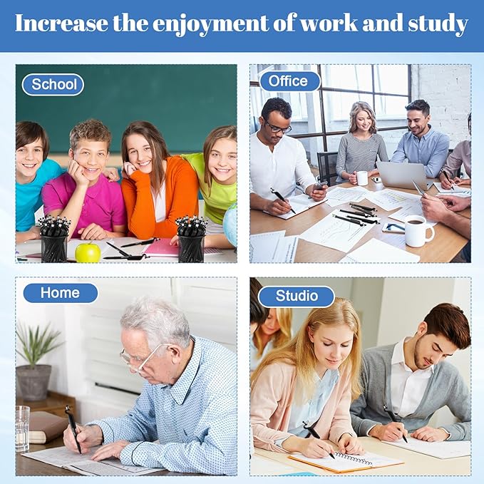 100 Pcs Inspirational Pens Bulk Black Motivational Ballpoint Pen with Writing Touch Screen and Mobile Phone Stand 3-in-1 for Office School Supplies Inspirational Gifts-DeskLoop Office