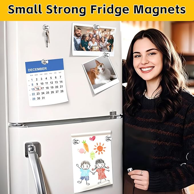 VNDUEEY Refrigerator Magnets, Small Magnets for Fridge 16pcs White Board Magnetic Push Pins Strong Magnetic Clips for Classroom Organization Cute Whiteboard for Kitchen Gadgets 2025 Office Locker-DeskLoop Office