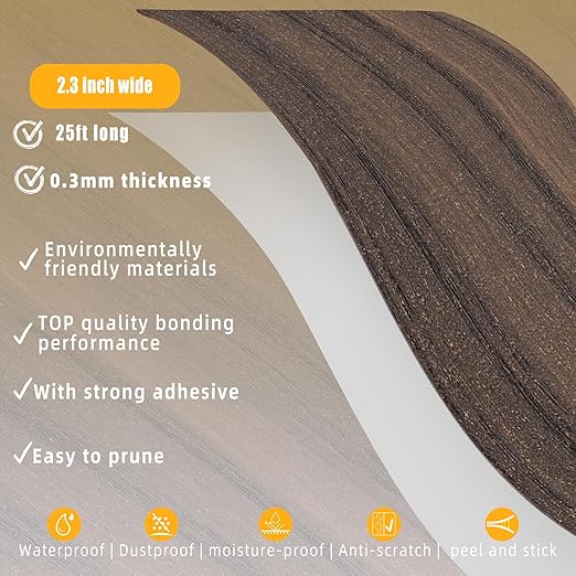 GSCIT Club Wood Grain Repair Tape, 2.3 inch X 25ft Self Adhesive Walnut Grain Repair Patch for Tables, Chairs, Baseboards, Doors, Windows, Floors, Handicraft DIY.-DeskLoop Office