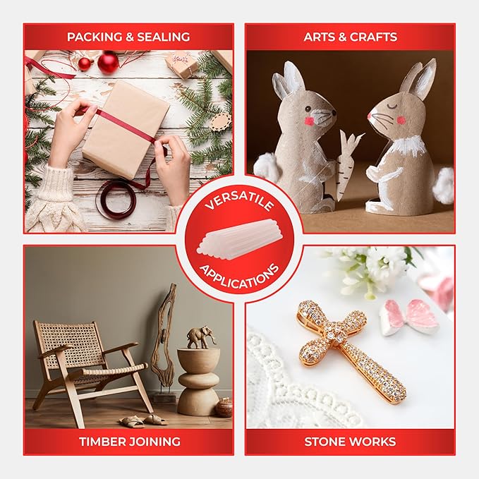 Mini Size Hot Melt Glue Sticks for Glue Gun - Bulk 4in Green Glue Sticks - Great for Art Craft Repairs & Compatible w/Most Glue Guns - 5/16" X 4" (24 Sticks) - Made in USA-DeskLoop Office