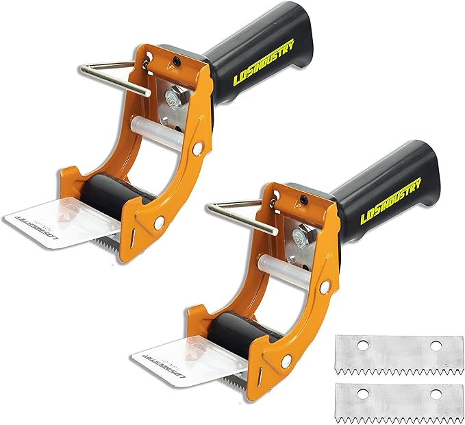 2 Pcs Rapid-Replace Packing Tape Dispenser Guns with Extra Blade, 2 in (50mm) Lightweight Ergonomic Industrial Handheld Heavy Duty Tape Cutter for Carton, Packaging and Box Sealing, LDS Industry-DeskLoop Office