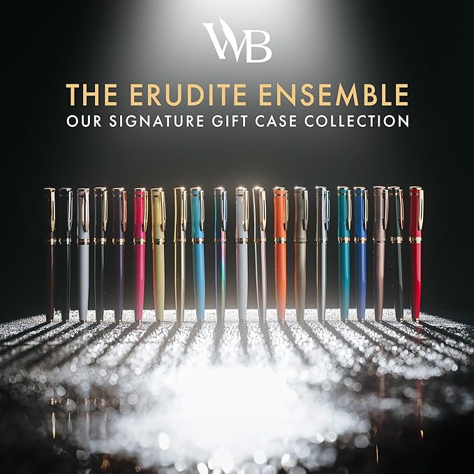 Wordsworth & Black Luxury Fountain Pen - Stunning Brushed Copper Pen, 18K Gilded Nib (Medium), Ink Converter, Best Pen Gift Set for Men & Women, Professional, Executive, Office, Nice Pens-DeskLoop Office