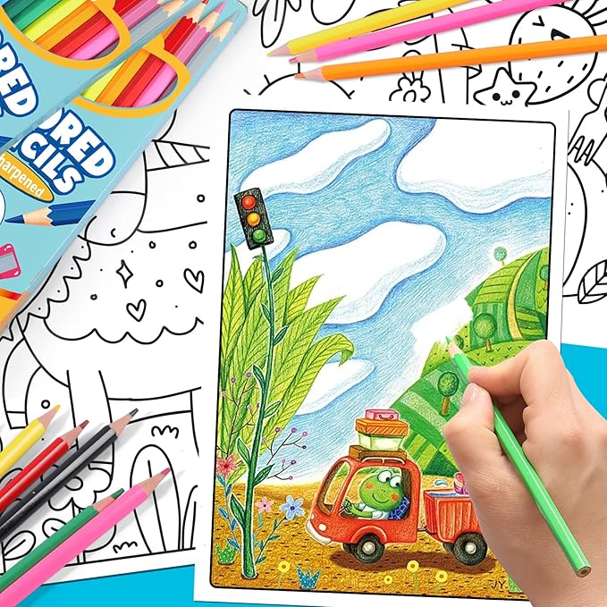 144 Count Colored Pencils for Kids, 12 Packs Colored Pencils Bulk 12 Colors, Pre-sharpened Color Pencils for Adults, Bulk School Supplies for Teachers, Back to School Supplies, Classroom Prizes-DeskLoop Office