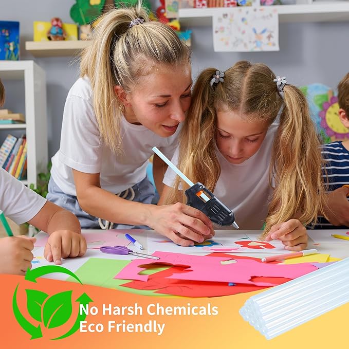 MATUFF Mini hot Glue Gun Sticks – 120 Pcs Clear hot Glue Sticks Dia 0.27” x 8” Long Mini Glue Stick, All-Purpose Glue Sticks Bulk for Crafting, Scrapbooking & More - Compatible with Most Glue Guns-DeskLoop Office