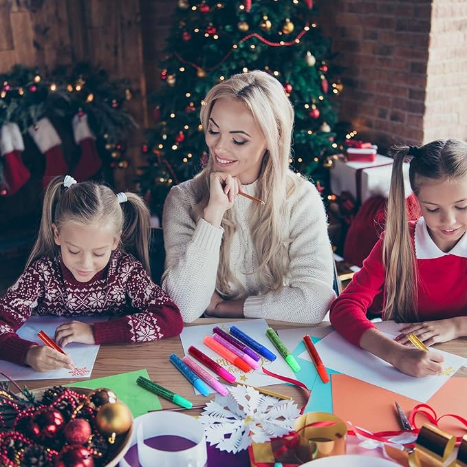 72 Pcs Glitter Glue Pens Bulk 18 Colors Crafts Pens Stick Glitter Glue for Crafts School Gifts Supplies for DIY Arts, Projects Scrapbooking, Cards(6 ml)-DeskLoop Office