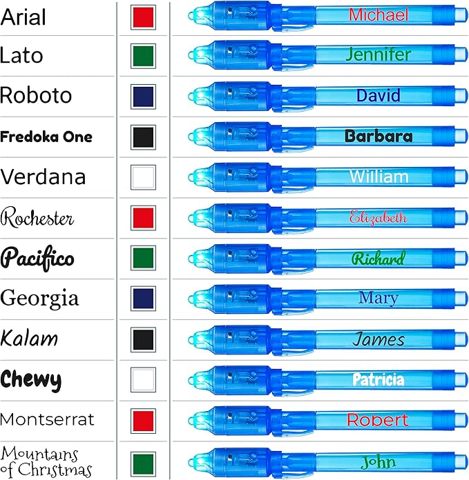 Personalized Invisible Disappearing Ink Pen Marker, Custom Secret Spy Message Writer with UV Light, Fun Activity Entertainment for Kid Party Favors Ideas Gifts and Stock Stuffers, 24 Pack, Blue-DeskLoop Office