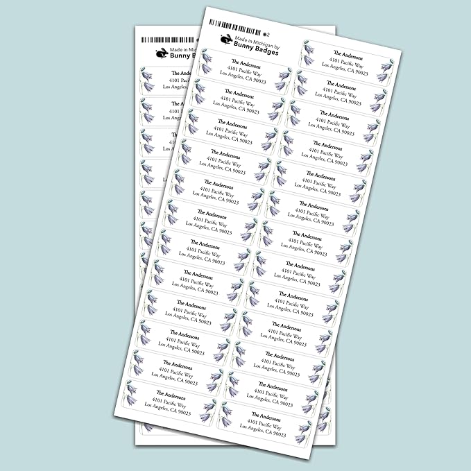 Return Address Labels - Personalized Flower Address Stickers on Sheets (50-1000 Labels)-DeskLoop Office