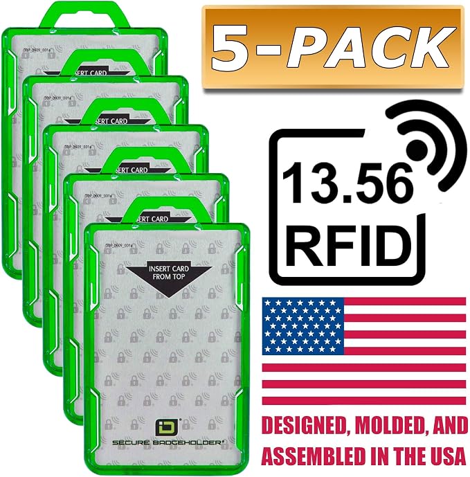 ID Stronghold - Pack of 5 - RFID Blocking Secure Badge Holder - Duolite 2 Card - Image 7