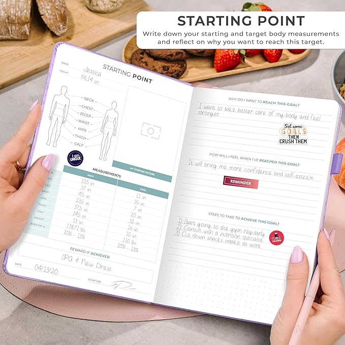 Clever Fox Weekly Meal Planner - Weekly & Daily Meal Prep Journal with Shopping and Grocery Lists for Menu Planning, Healthy Diet & Weight Loss Tracking, Lasts 1 Year, Undated, A5 - Lavender-DeskLoop Office