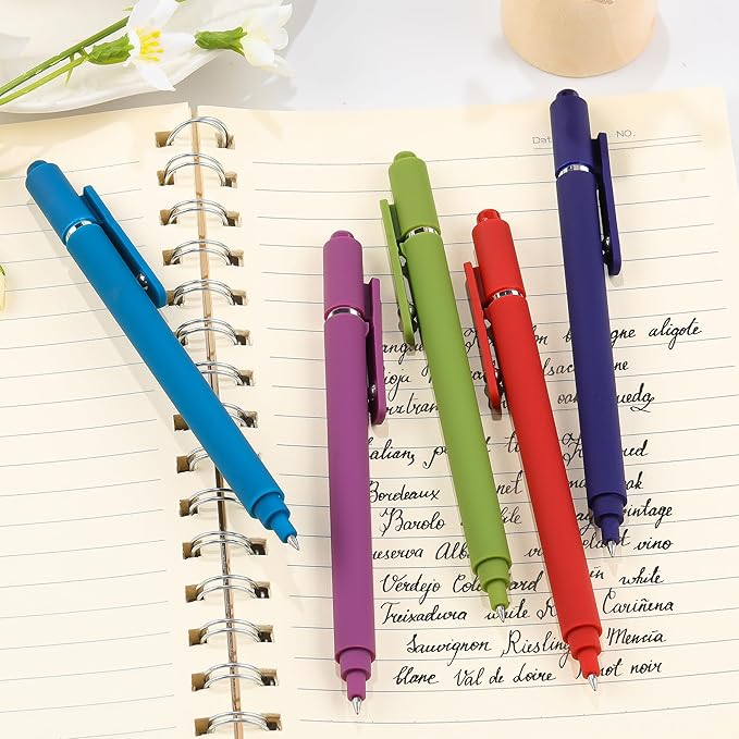 RIANCY Gel Pens, 0.5mm Black Ink Quick Dry Ball Point Pens, Fine Point Smooth Writing Pens, Cute Aesthetic Gifts Set for Men Women Journaling, Office School Stationery Supplies-DeskLoop Office