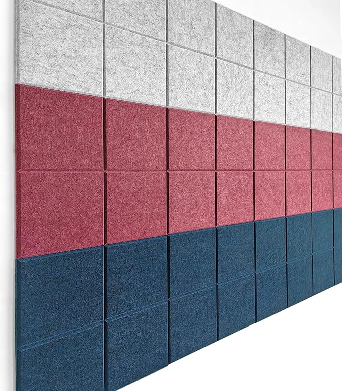 Cork Board 24 x36 Alternative - 6 Pack Felt Wall Tiles with Safe Removable Adhesive Tabs, Cork Boards for Walls Cork Board for Home Office Pin Board Tack Board - Red Wine-DeskLoop Office