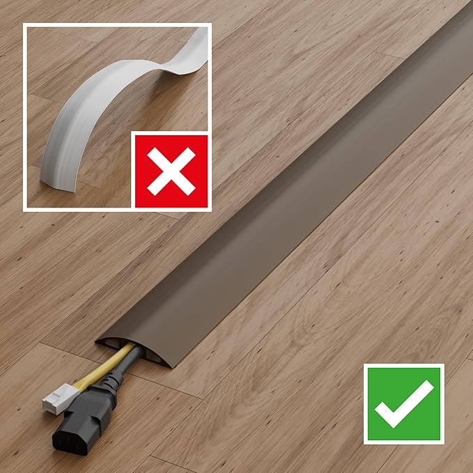 D-Line 30ft Floor Cord Cover, Floor Cable Protector, Extension Cord Cover - Image 7