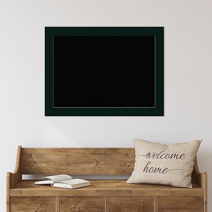 Amanti Art Black Cork Board for Wall, 24x32 Vision Board with Black Wood Frame, Medium Corkboard Office Decor for Home Organization, Modern Corkboard Pinboard to Display Items for Home Organization-DeskLoop Office