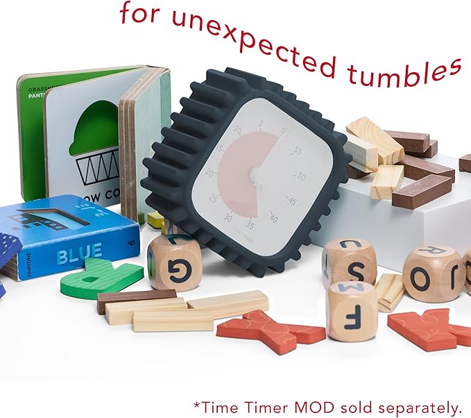 Time Timer Tread Protective Removable Case for MOD Visual Timer – Charcoal Silicone Cover for Drop Protection – Fun & Tough, Tire Design for Classrooms, Kids, Special Needs, and Gifts-DeskLoop Office