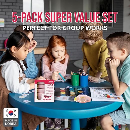 TapeRunner Double-Sided Adhesive Tape, 5/16 Inches by 315 Inches, Set of 5 Applicators-DeskLoop Office