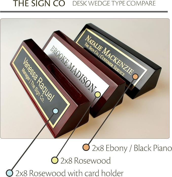 Personalized Business Desk Name Wedge - Image 4