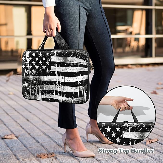 Laptop Sleeve Case Bag 15 inch, Retro Dirty Flag Slim Carrying Case Durable Handbag Travel Laptop Bag for 15 inch MacBook Air M3/M2/15 Pro/Surface Laptop 7/6/5/4/3/ Dell XPS 15 Plus