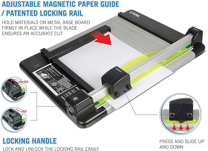 Carl Manufacturing 12210 Heavy-Duty Trimmer 12-Inch 36 Sht Cap. 14-Inch x12-1/4-Inch x3/4-Inch GY-DeskLoop Office