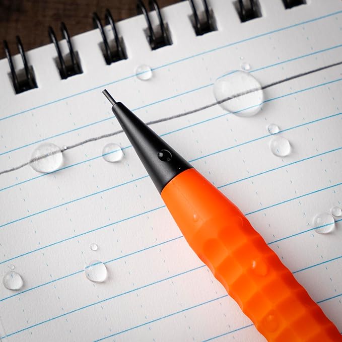 Rite in the Rain Weatherproof Mechanical Twist Pencil, Orange Barrel, 0.9mm Black Lead, 3 Pack (No. OR9-3)-DeskLoop Office