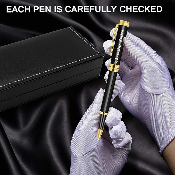 Amlion Personalized Pens Custom Engraved Pen with Name, Refillable Medium Refill, Personalized Gifts for Men Women-DeskLoop Office