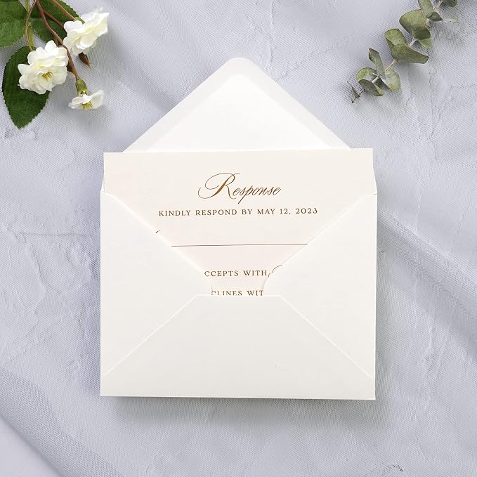 PONATIA 50 Pack A1 Envelopes, 3.62 x 5.2'' Ivory Envelopes Perfect - Image 9