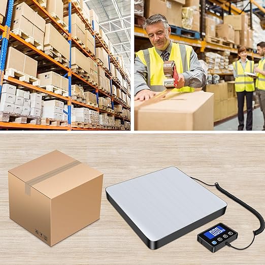 Shipping Scale, 440 lbs/0.35oz High Accurate Digital Postal Scale with Hold/Tare Function, Shipping Scale for Small Business, Packages, Luggage, Home Use, Battery & Charging Cable Include-DeskLoop Office