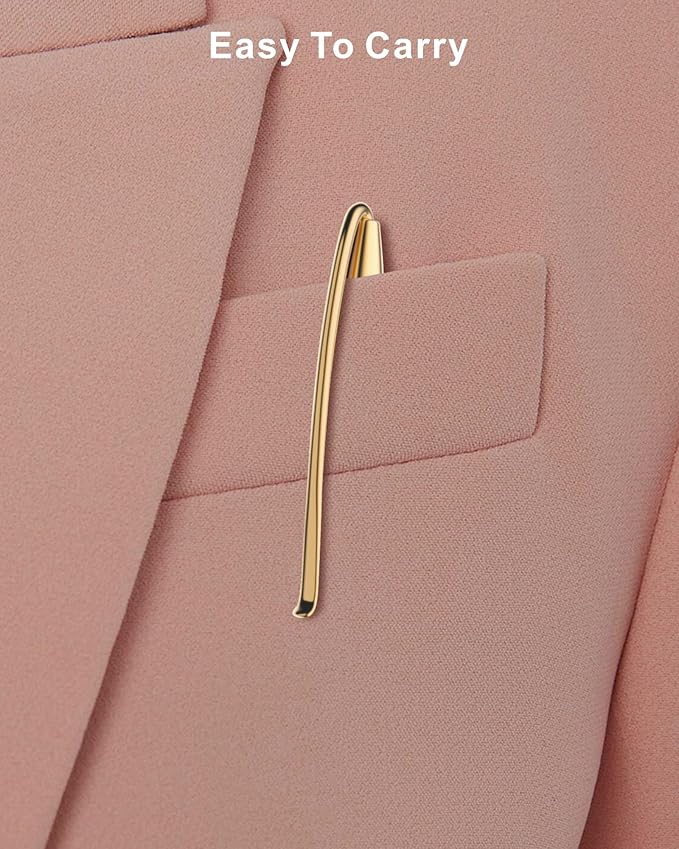 Cambond Ballpoint Pens Fancy Pens - Wedding Guest book with Pen for Journaling Uniform Christmas Gift Gold Pen Black Ink Pens 1.0mm Medium Point, 3 Pens with 6 Refills (Gold)-DeskLoop Office