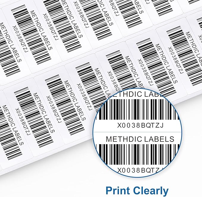 Methdic Address Labels 1" x 2-5/8" 3000 Labels Sticker Paper for Laser/Ink Jet Printer Mailing Labels 8.5"×11" White 30 per Sheet-DeskLoop Office