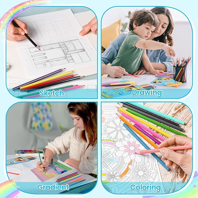 480 Count Colored Pencils Bulk, 40 Packs Colored Pencils for Kids 12 Colors, Pre-sharpened Coloring Pencils for Adults, Bulk School Supplies for Teachers, Back to School Supplies, Classroom Prizes-DeskLoop Office