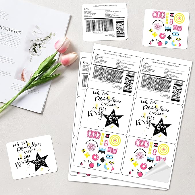 BESTEASY 3-1/3 X 4 Inches Shipping Address Labels, Thermal Sticker Labels, 6 up Self Adhesive Sticker for Laser and Inkjet Printer, 500 Sheets 3000 Labels-DeskLoop Office