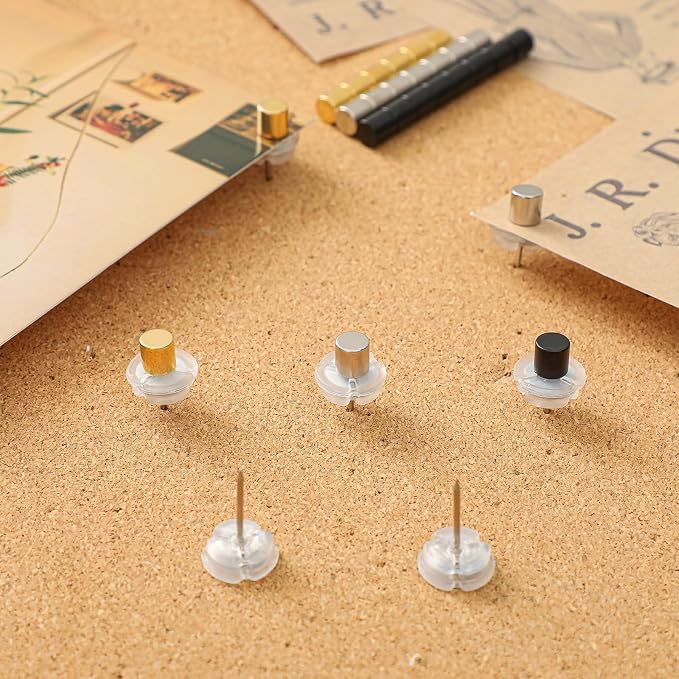 Outus 30 Sets Magnetic Push Pin Magnet Thumb Tack Poster Hanger Thumb Tacks - Image 7