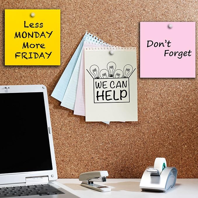 Clear Push Pins,Flat Thumb Tacks for Wall Hangings,60 Count Clear ThumbTacks for Cork Board,Transparent Plastic Head with Steel Point Easy to Inset Map/Photo/Posters/Postcards Office Home Decorative-DeskLoop Office