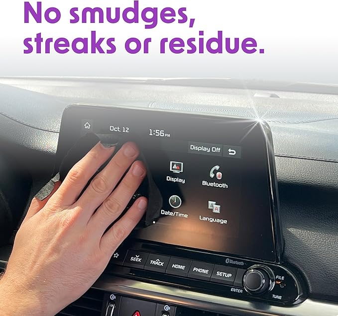 Wipex Ultimate Car Screen Cleaner - 48ct Auto Screen Wipes, Streak-Free & Residue-Free, Plant-Based Black Cloth for Interior, Mirrors & Dashboard, 24ct Individually Wrapped (Pack of 2)-DeskLoop Office