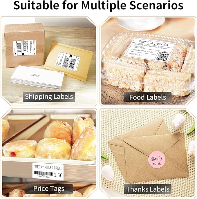 JADENS Bluetooth Thermal Label Printer, 4x6 Wireless Label Printer for Shipping Packages, Support Android, iOS, Mac OS, and Windows, Widely Used for Amazon, Ebay, Shopify, Etsy, USPS-DeskLoop Office