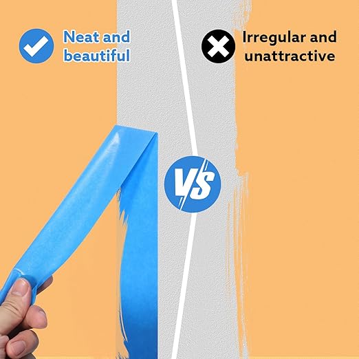 10 Rolls Painters Tape Blue Painters Tape 2 Inch Wide, General Purpose Masking Tape Bulk, 1.89 in x 55 Yd Blue Tape for Wall Painting Home Improvement DIY Crafts, Total 550 Yards-DeskLoop Office