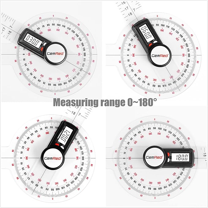 GemRed 12" Digital Goniometer for Joint Range of Motion ROM Measurement(GR311 New Version)-DeskLoop Office