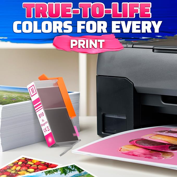 910XL Printer Ink Cartridges 4 Pcs – Includes 910XL Black & Color Ink – Compatible with HP 8020, 8025, 8028, 8030, 8035, 8010, 8015, 8018, 8022 – Quality Prints – Easy Installation-DeskLoop Office