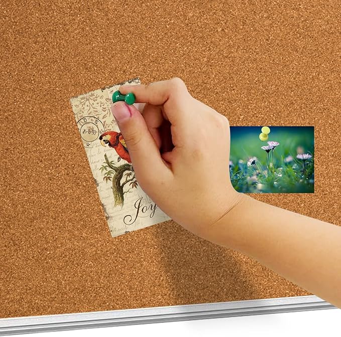 BIBOC 24 x 36 inches Cork Board, Bulletin Board,Felt Board, Pin Board, Notice Board, Memo Board for Homes or Offices, 24 X 36 Inches, Silver Aluminium Frame-DeskLoop Office