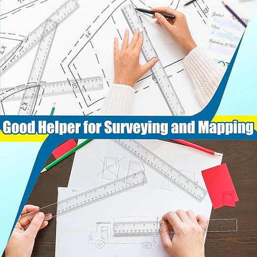 Rulers, 200 Pack 12 Inch Clear Rulers Bulk for Kids Classroom, Metric Ruler with Centimeters and Millimeters, Measuring Drawing Tools, Ideal Back to School Supplies-DeskLoop Office