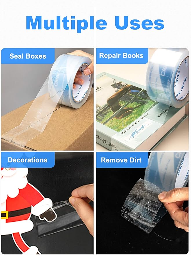 JARLINK Clearer Packing Tape 24 Rolls, Heavy Duty Packaging Tape for Shipping Packaging Moving Sealing, 2.8mil Thicker, 1.88 inches Wide, 60 Yards Per Roll, 1440 Total Yards-DeskLoop Office